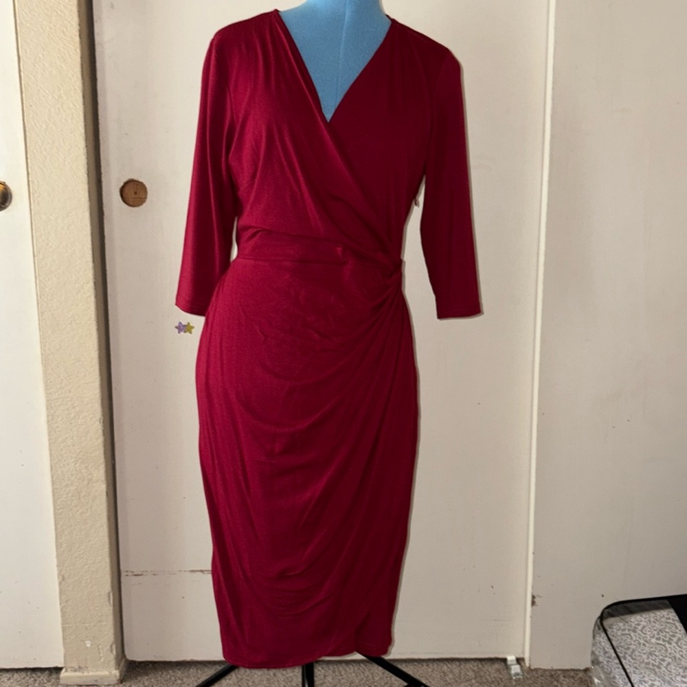 Elegant Red Midi Dress